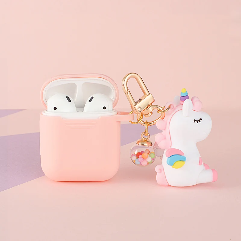 Силиконовый чехол для ключей с милым единорогом мечты гарнитура AirPods s Apple Airpods 1 2