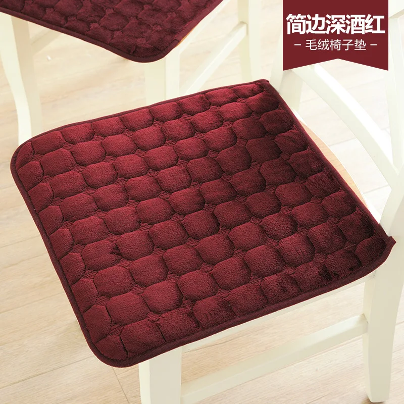 Зимние подушки для стула, Нескользящая подушка для сиденья с повязкой, подушка для офисного стула, декоративная подушка для дома, Бархатная подушка для стула - Цвет: H11