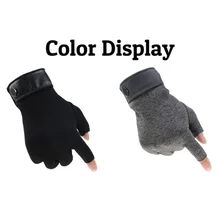 Зимние мужские перчатки без пальцев, перчатки для рыбалки на открытом воздухе, теплые перчатки для рыбалки