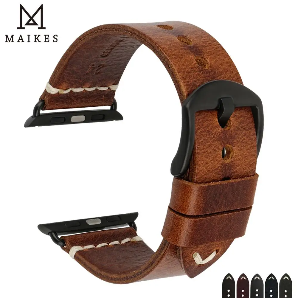 Cena MAIKES akcesoria do zegarków Watchband do Apple opaski do zegarka 44mm 40mm i pasek do zegarka Apple 42mm 38mm seria 5 4 3 2 1 bransoletka iWatch