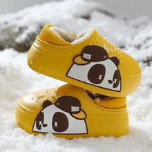 Pantoufles d'hiver antidérapantes en coton pour enfants, mignonnes et imperméables, pour garçons et filles, pantoufles d'intérieur, 2021