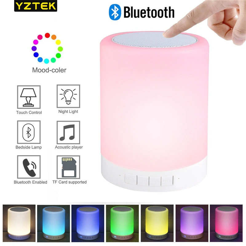 Портативные Колонки Bluetooth Колонка Беспроводной Динамик Сенсорное Управление Night