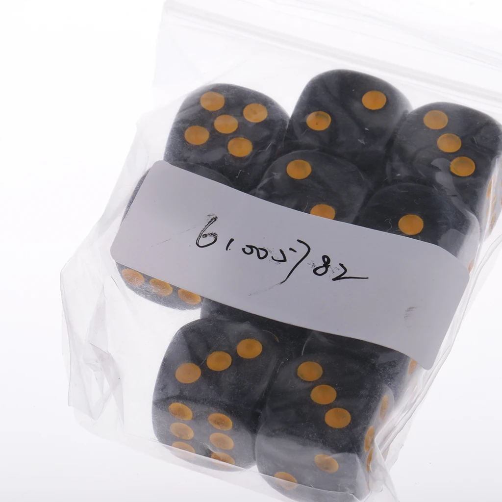 10 Pieces Plastic 6-sided Digital Dice D6 for Party Bar Table Game Accessory Gaming Dice Birthday Parties Board Game