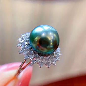 

Simple Big Pearl Rings Settings Women DIY Pearl Rings Holder S925 Sterling Silver Pearl Jewelry Findings