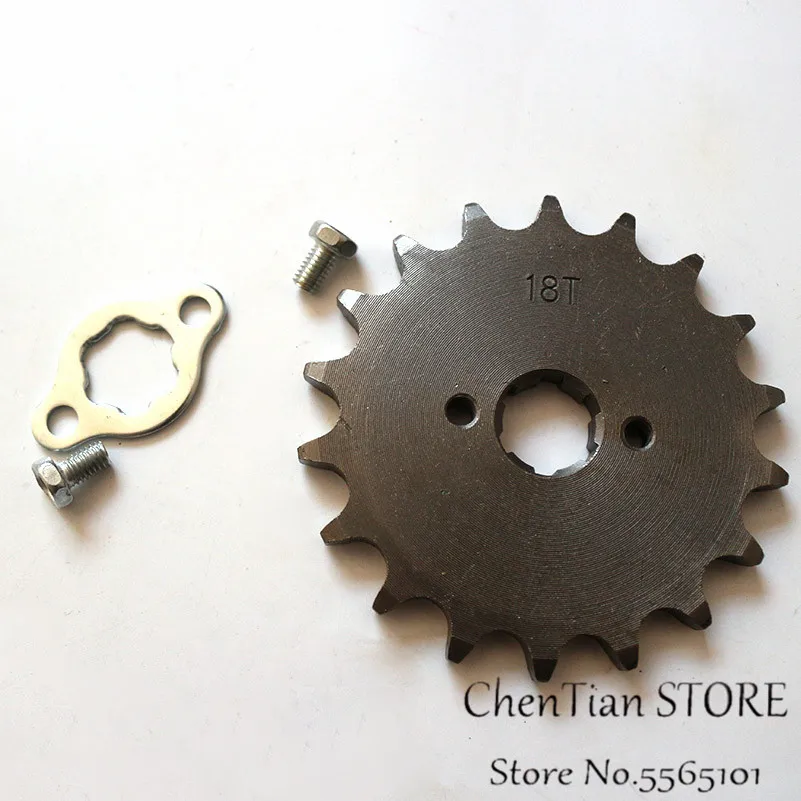 428 цепь 14T 15T 16T 17T 17MM передняя Звездочка двигателя мотоцикла для 50cc до 125cc Dirt Bike ATV Go Kart Quad Pitbike Buggy - Цвет: 18T