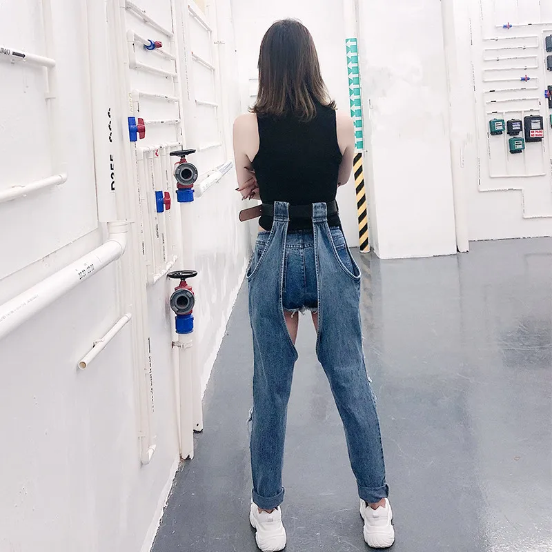 WHITNEY WANG,, осенняя мода, уличная мода, сексуальные, с дырочками, 2 штуки, пэтчворк, рваные джинсы, для женщин, стильные, крутые, для девушек, джинсовые штаны