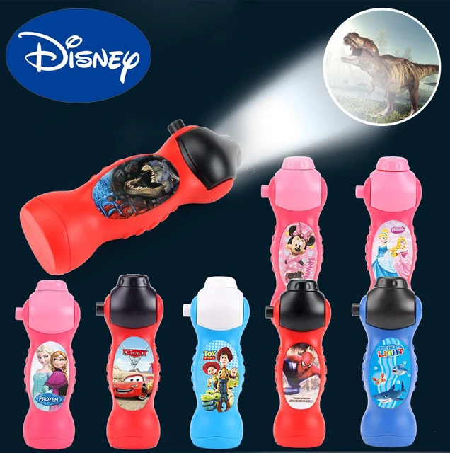 Disney Cartoon Projection Flashlight Mickey Mouse Cars Toy Story Frozen Elsa Marvel Spider Man Kid Christmas