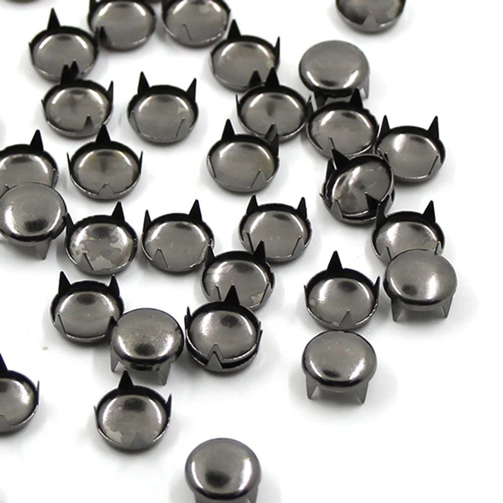 100pcs Metal Spikes Round Studs Rivets For Clothes DIY Leather Crafts Nailheads Rivet For Garment 6/7/8/9/10/12MM