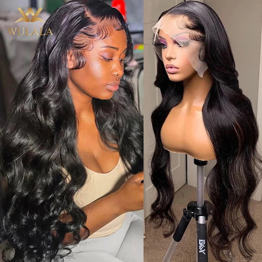 13x6 Body Wave Lace Wig Human Hair Wigs For Women Brazilian 30 Inch Water 5x5 Transparent Closure 13x4 Hd Frontal | Шиньоны и парики
