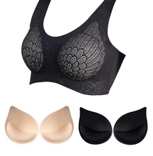 

4Pcs/2Pairs Women Bra Insert Pads Breast Enhancer Chest Cups Pads Removeable Foam Pads for Sexy Swimsuit Padding Accessories