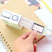 Domikee креативные Мультяшные декоративные DIY бумажные этикетки наклейки для дневника записные книжки винтажные кнопки журнал тег ленты Канцелярские