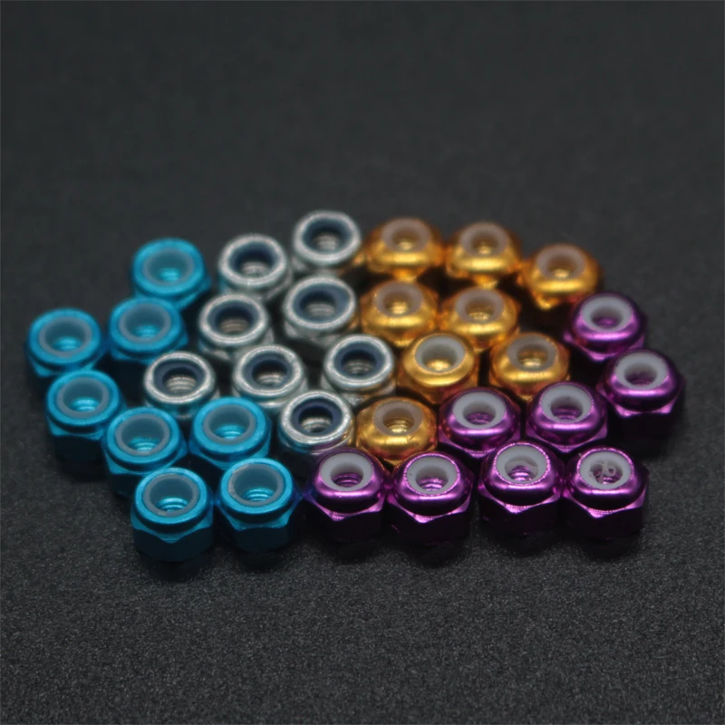 Алюминиевая нейлоновая гайка M3 8 шт. обновленная модель HSP 02191 для 1/10