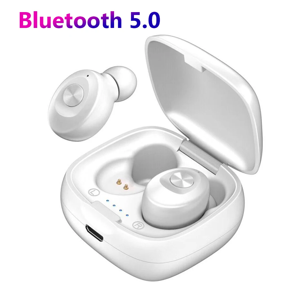 Красный Микрофон, Bluetooth 5,0, наушники для телефона, стерео, беспроводной, Earbus, HIFI, звук, спортивные наушники, игровая гарнитура - Название цвета: Красный