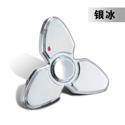 Sky blue Светодиодный ручной Спиннер электронная сигарета зажигалки беспламенный USB электрическая зарядка плазменная Зажигалка Спиннер палец ветрозащитный - Color: Sky blue