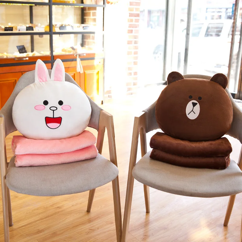 

Creative Cartoon Summer Airable Cover Office Nap Pillow Cushion Blanket Dual Purpose Plush Toys