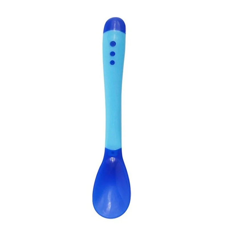 1 spoon Детская миска для кормления с присоской и температурным зондированием, тренировочная ложка, Детская миска на присоске, набор посуды, набор детской миски для еды - Цвет: 1 spoon