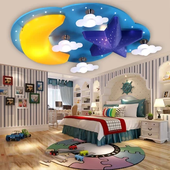 

Creative Cartoon star moon children's room ceiling lamp boys and girls bedroom LED decoration lighting YHJ011814