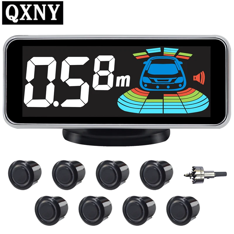 US $47.00 8Parking Sensor Parktronic Car Automobile Reversing Radar Electronics Auto Detector Backing Assistance Kit Voice Buzzer