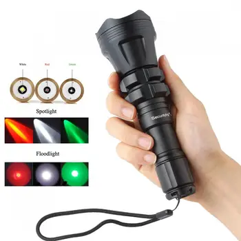 

XM-L2 Powerful Hunting Flashlight Led 5 Modes Zoomable Waterproof Tactical Torch White LED Flashlight + Remote Pressure Switch