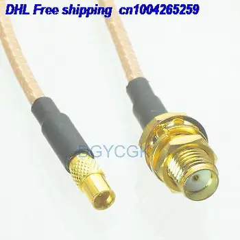 

EMS/ DHL 50pcs MMCX female jack to SMA female jack bulkhead RG316 Jumper pigtail 6" cable 22j