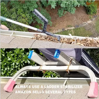 

The Gutter Tool Scoop Behind Skylights Roof Cleaning for Home Garden Hole TP899