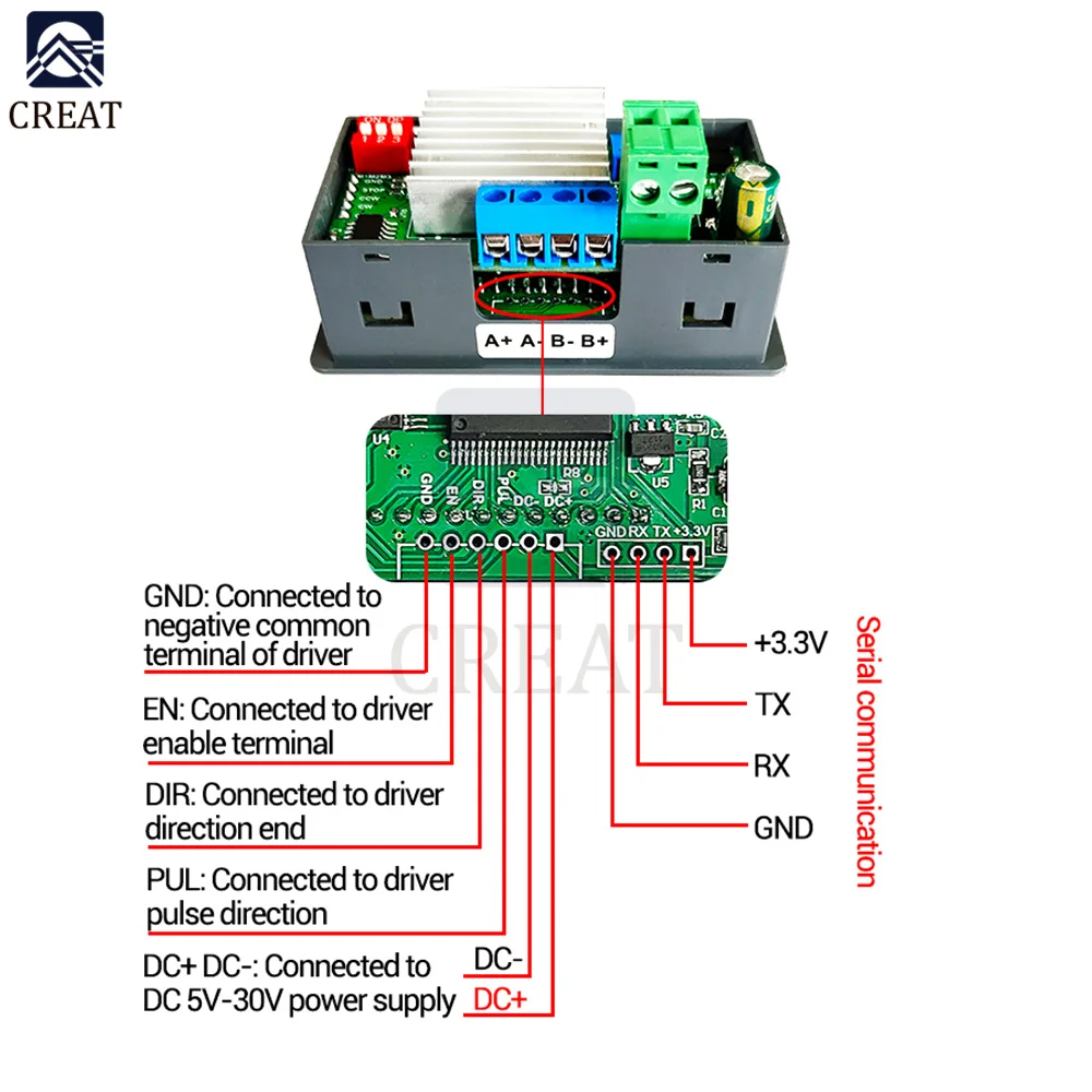 módulo reverso placa de controle de pulso