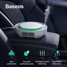 Автомобильный очиститель воздуха Baseus, освежитель воздуха, мини Электрический автоматический ионизатор воздуха, очиститель, увлажнитель воздуха для дома, офиса, автомобиля, испаритель, освежитель воздуха
