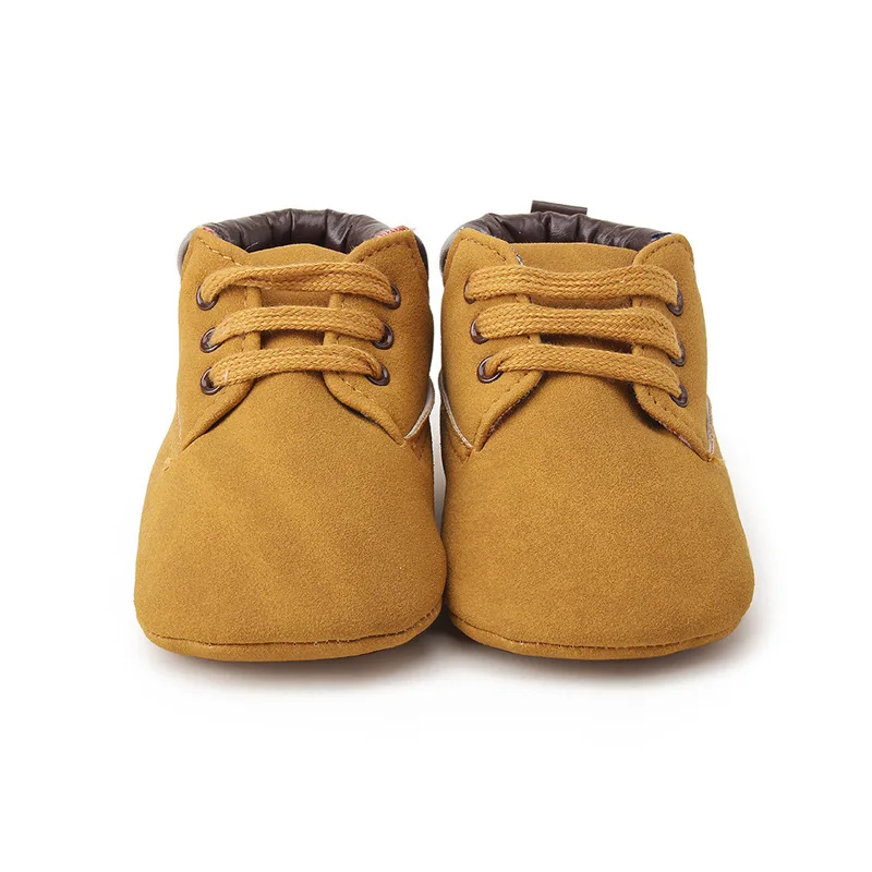 yellow Модные для новорожденных сапоги для новорожденных мальчиков и девочек детские мокасины из искусственной кожи Нескользящие уличные спортивные сапоги - Цвет: yellow
