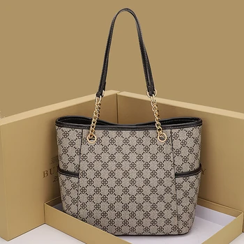 

Brand Design Qualitified PU Leather Ladies Totes Women Hand-bag Chain bucket Handbags Shopping Bag Bolsa Feminine