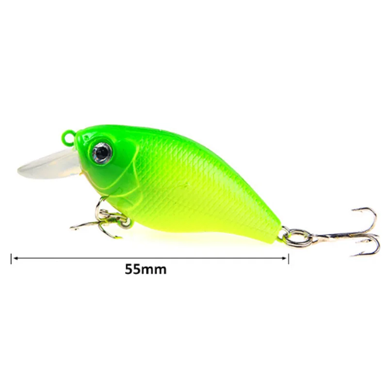 5 шт./компл. рыболовные приманки глубокий дайвинг Baits55Mm искусственная, жесткая, для рыбалки приманка воблер(Wobbler) Два крючки и рыболовные принадлежности