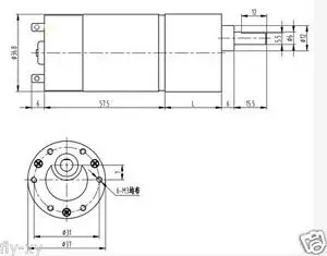 1pcs 60W 40KGfcm 12V 100RPM DC    ũ Ż   550