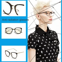 Компьютерные очки с защитой от радиации UV400 прозрачные стекла, винтажные защитные очки для кошек, защитные очки с защитой от синего излучения, прозрачные очки для глаз