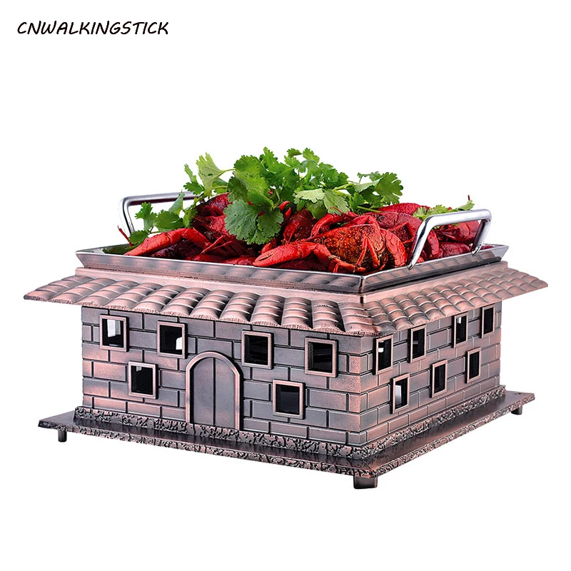 

Alcohol Stove New Stainless Steel Tulou Ding Alcohol Stove Solid Liquid Alcohol Dry Pot Outdoor Portable Fish Grilling Stove