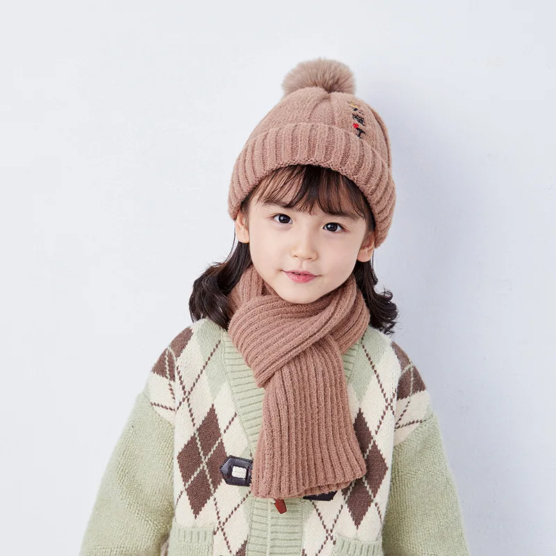 Doitbest/от 2 до 6 лет; Детские шапочки; комплекты из 2 предметов с китайским персонажем Феи; зимняя шапка для мальчиков и девочек; комплект с шарфом