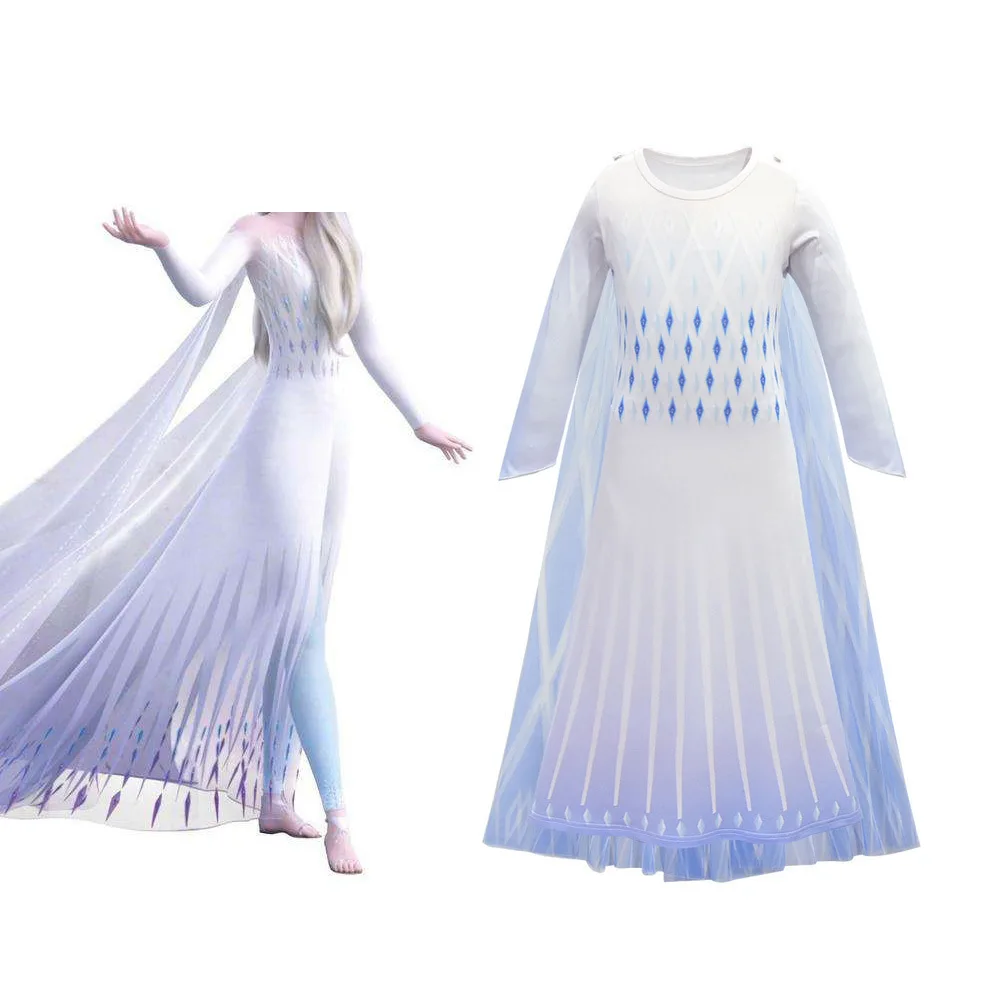 Новинка 2020 года Платье принцессы Эльзы Карнавальный костюм для девочек на