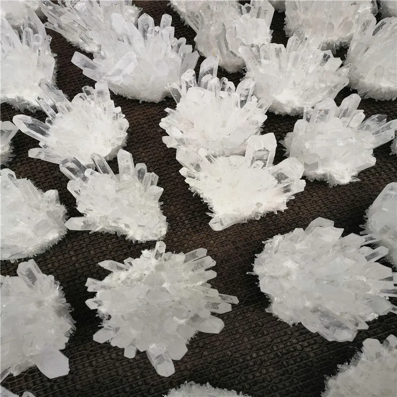 Натуральный белый кристаллический кластер скелетный кварц точечная палочка