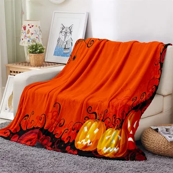 

Happy Halloween Pumpkin Fairy Girl Blanket Mat Cover Soft Warm Bedspread Beach Towel Mat Blanket Cosplay