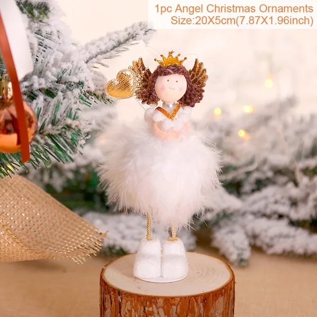 Merry Christmas Transparent Box Ornaments Christmas Decor For Home Cristmas Tree Toy Navidad New Year Gifts Noel Natal Deco - Цвет: angel doll 5