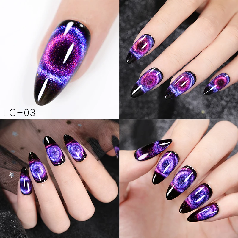 LILYCUTE 9D сияния ногтей кошачий Магнитный Гель лак для использования с магнитом