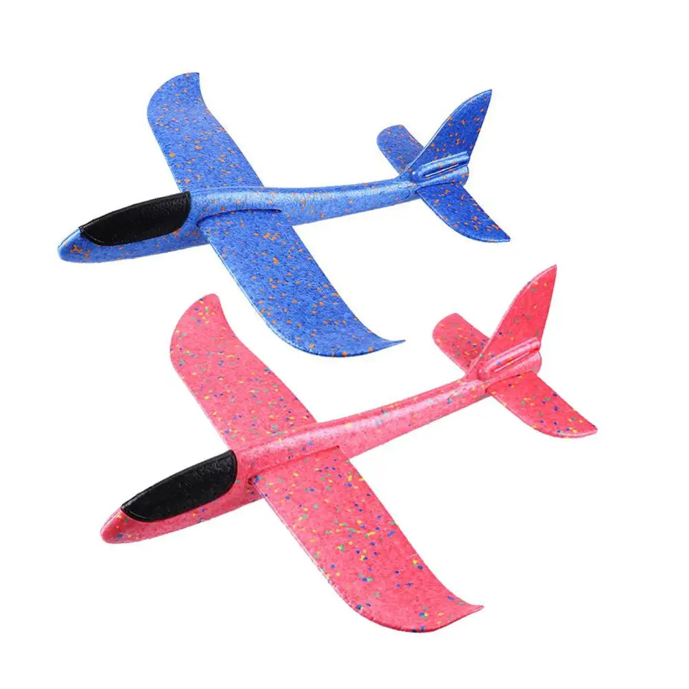 

2pcs Kid Foam Glider Manual Throw DIY Roundabout Airplane Fly Kite Outdoor Launch Toy Children Model Building Kits