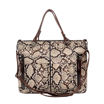 

LILY QUEEN Women Serpentine Luxury Shoulder Bag Handbag Ladies Fashion Large Capacity Sac