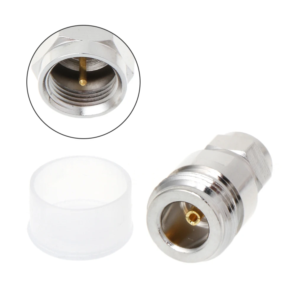 

N Female Jack To F TV Male Plug RF Connector Straight Wire Adapter