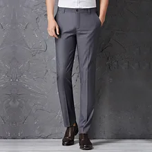 Zogaa New Men's Trousers Slim Feet Free Hot Black Business Men's Professional Suit Pants 2019 Spring Summer Suit Pants Hot Sale