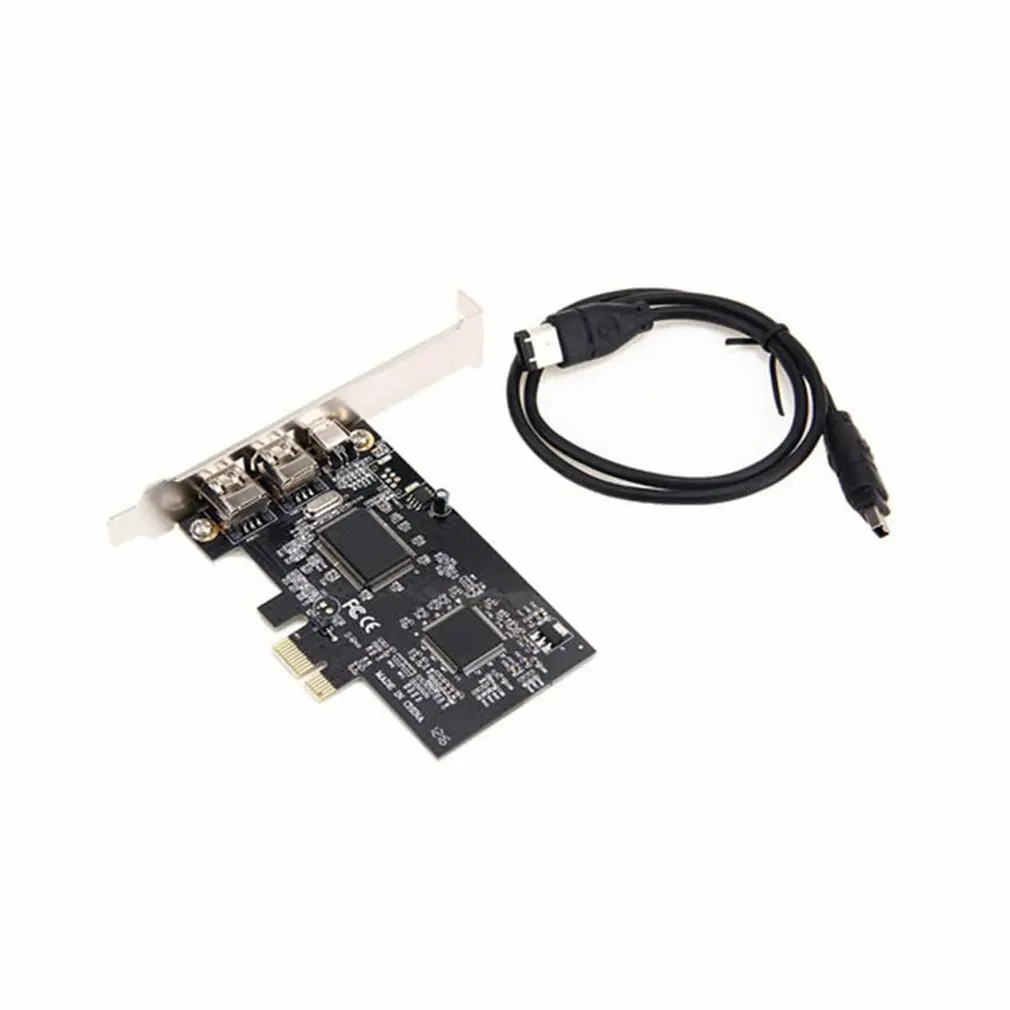 PCI Express PCI-E FireWire 1394a ieeee1394 внешний контроллер карты 3 порта для Windows XP/Vista/7 32/64 бит с кабель FireWire