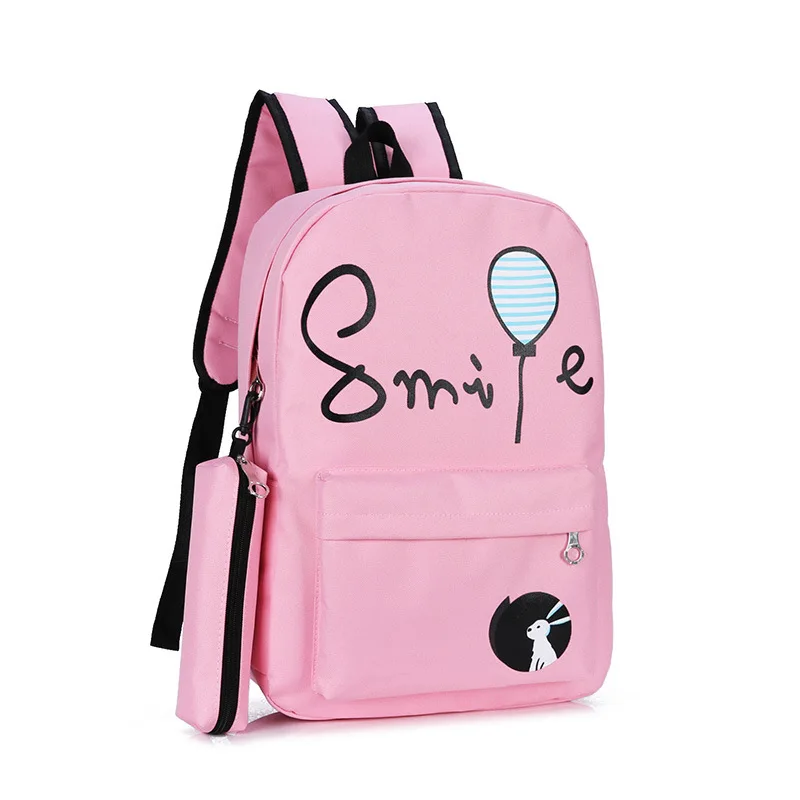 

Printed Deer Backpack Sweet Ladies' Oxford Cloth Backpack 2017 New Style School Bag Send Pencil Case