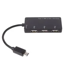 Высокая скорость 3 в 1 type C концентратор 3 порта USB удлинитель адаптер для ноутбука ПК компьютер планшет быстрое зарядное устройство аксессуары