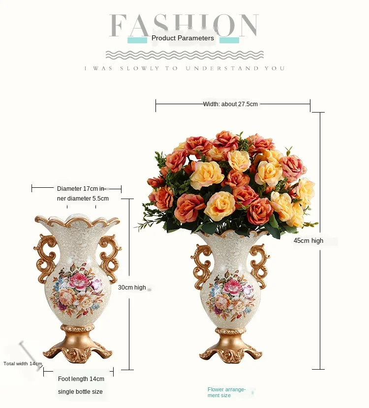 Flower Type: Countertop VaseMaterial: ResinStyle: European style • Colma.do™ • 2023 •