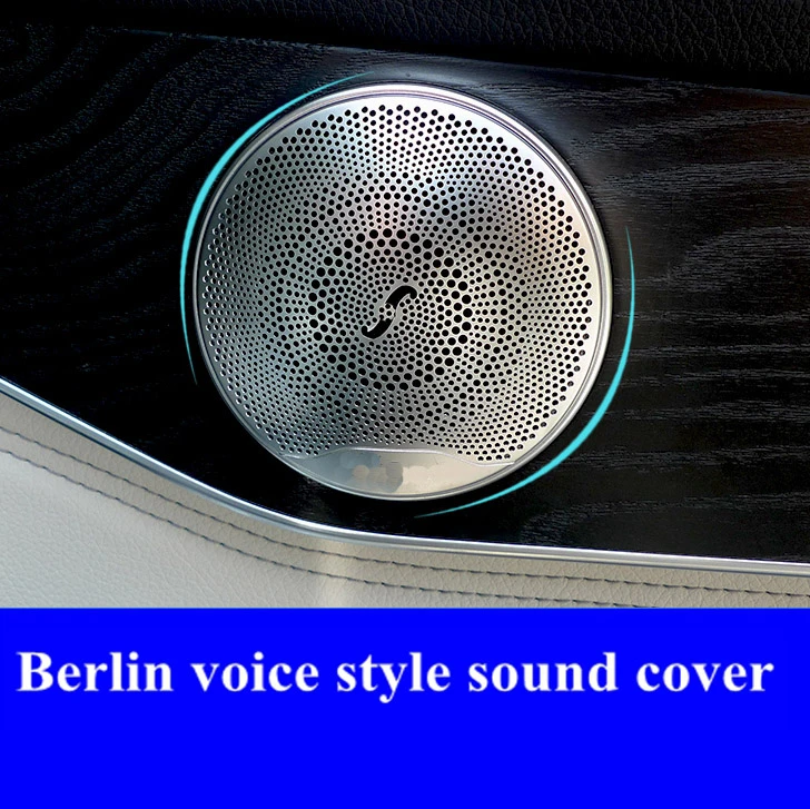 Stainless Steel Door Audio Berlin Sound Horn Voice Speaker Cover Interior Parts For Mercedes Benz C Class E Class Glc W205 W213 Automotive Interior Stickers Aliexpress