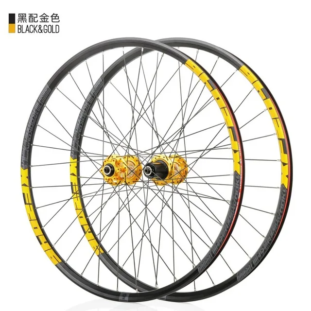 KOOZER XF2046 обод МТБ колеса горного велосипеда 26/27. 5/29er дюймов 72 кольца 4 подшипника через или QR колеса использовать XM490 концентратор 8 9 10 11 скорость - Цвет: 27.5 QR or thru gold