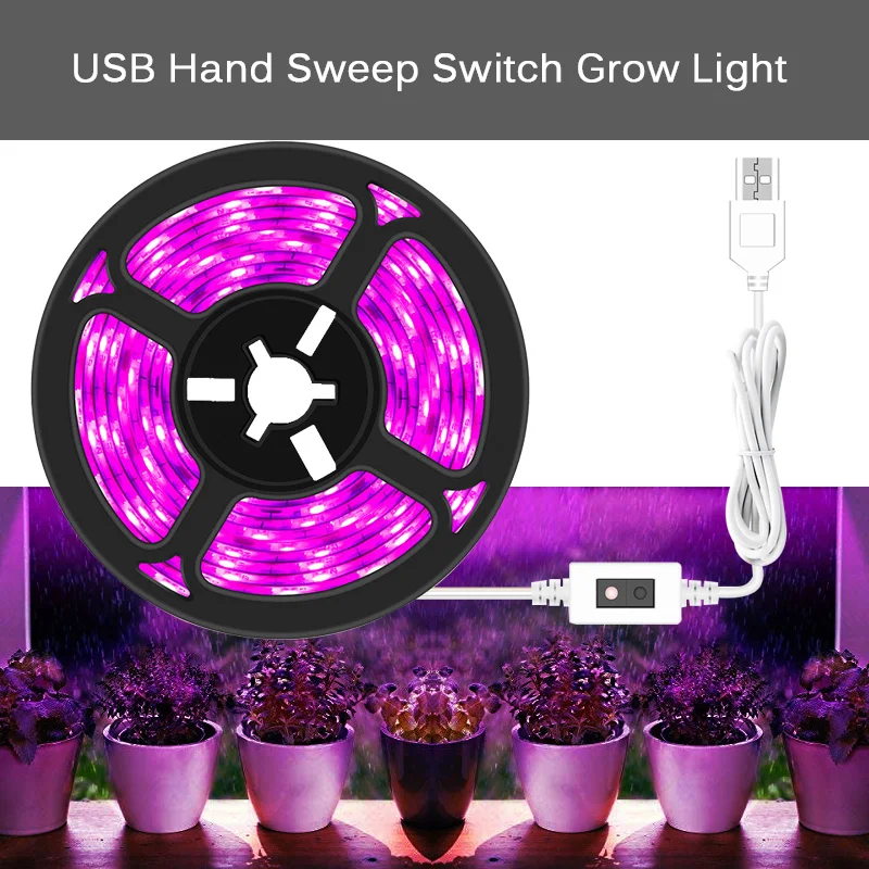 USB светодиодный Grow светильник полосы полный спектр лампа для выращивания